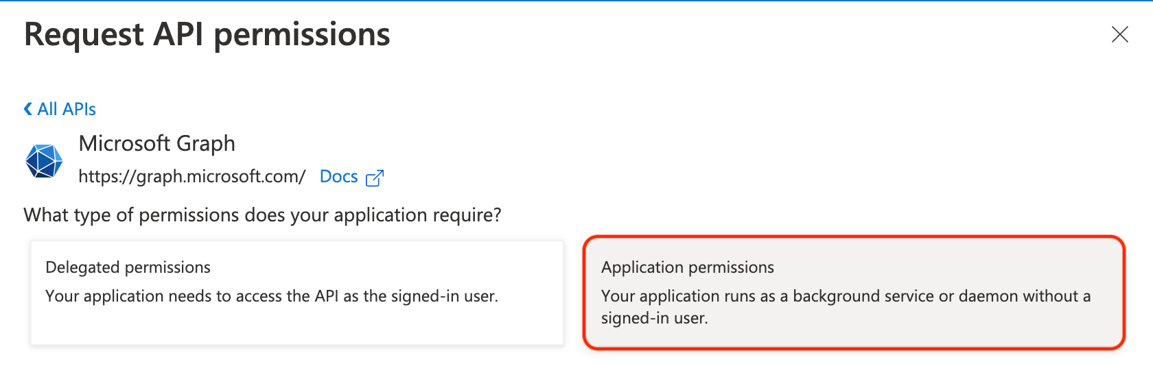 Application permissions
