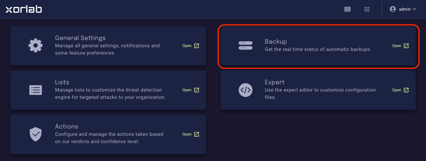 Backup tile