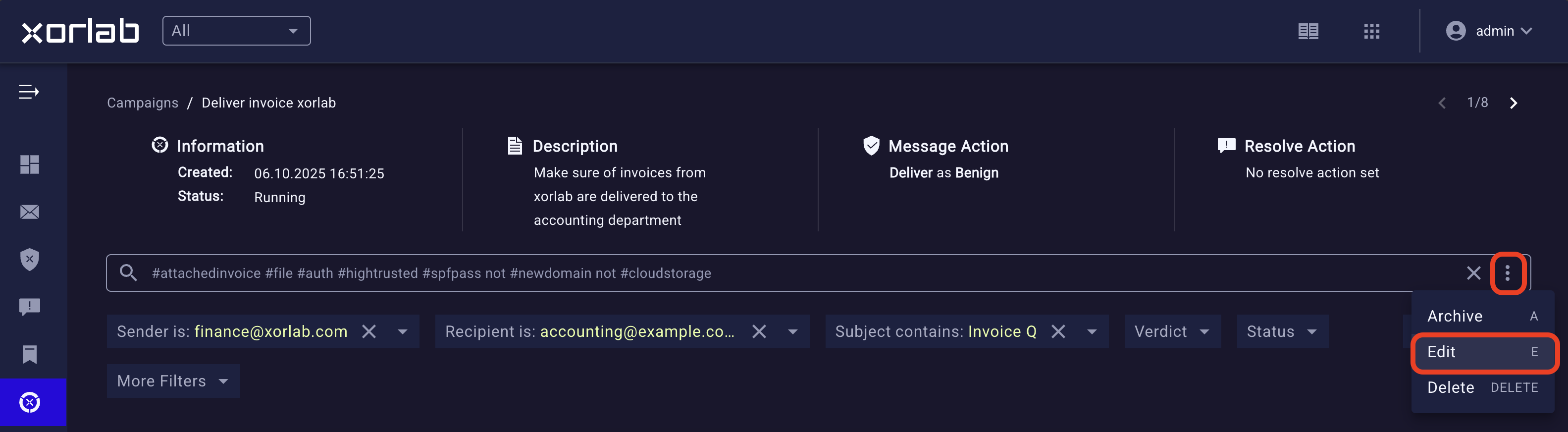 Edit an existing campaign