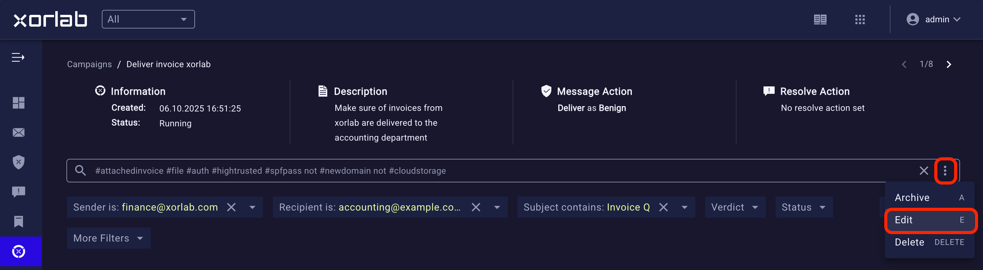 Edit an existing campaign