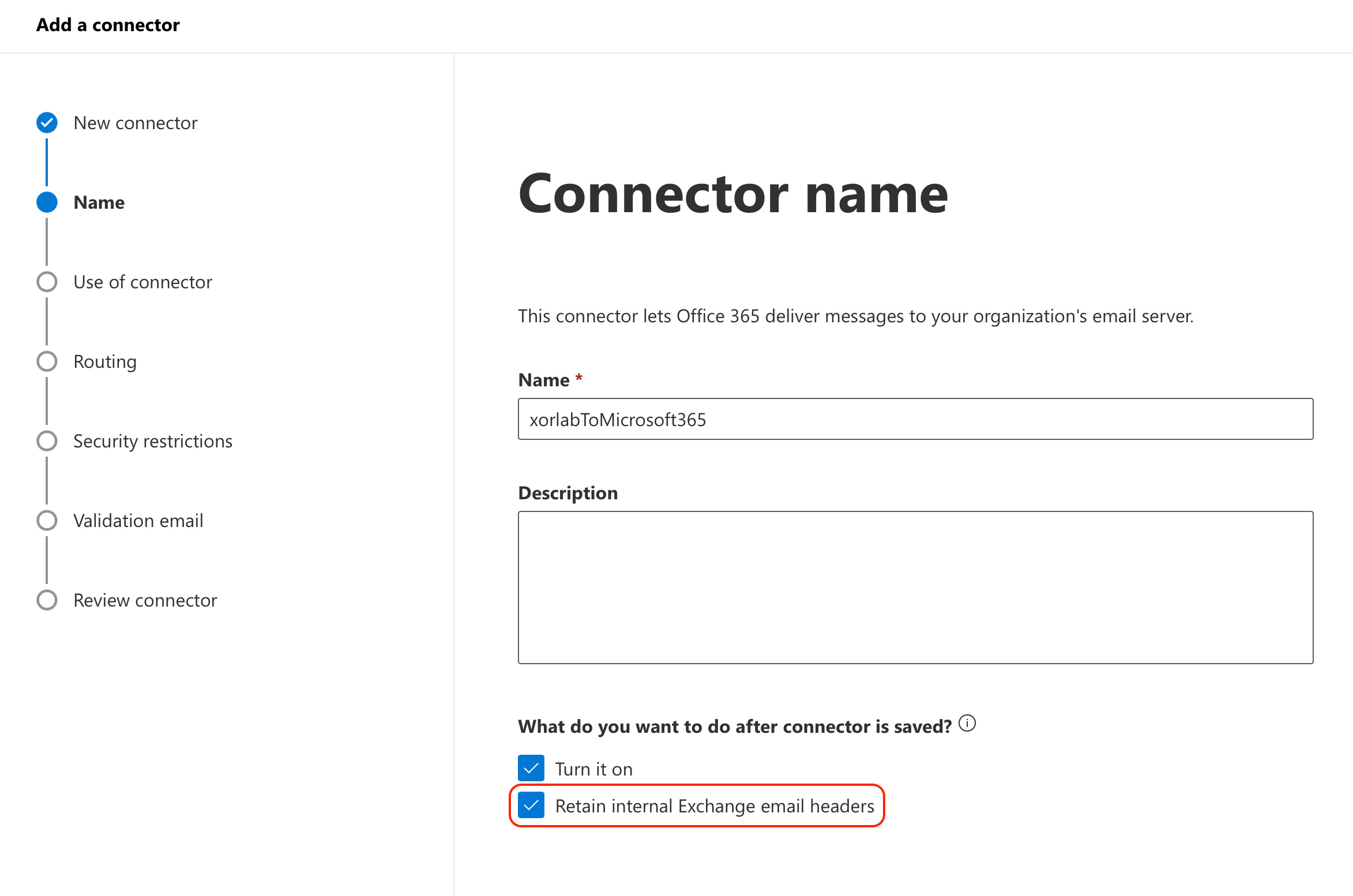 Connector name
