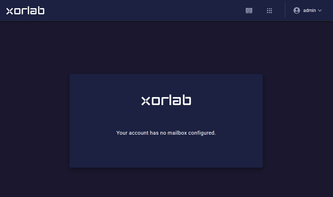 No mailbox configured error message
