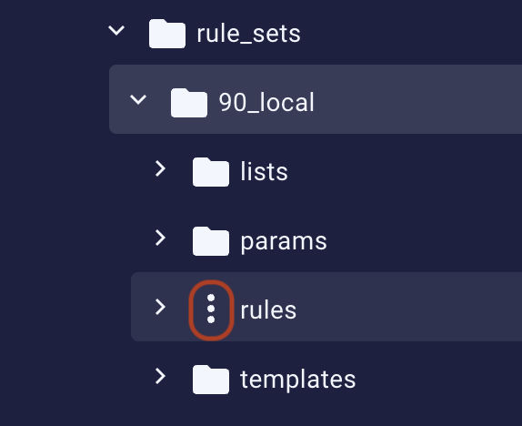 Hamburger icon for the context menu