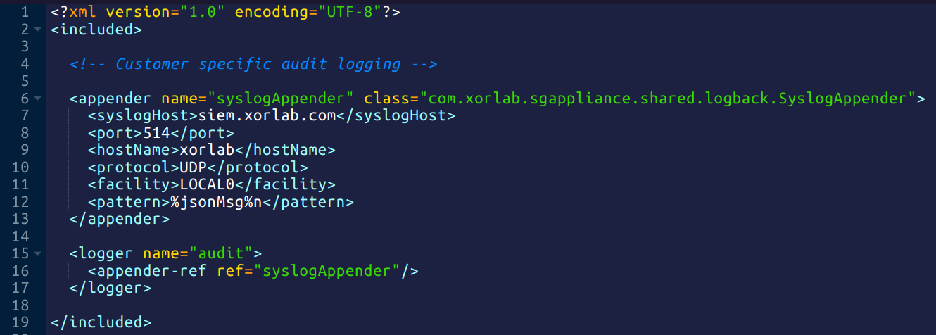 Log event and appender