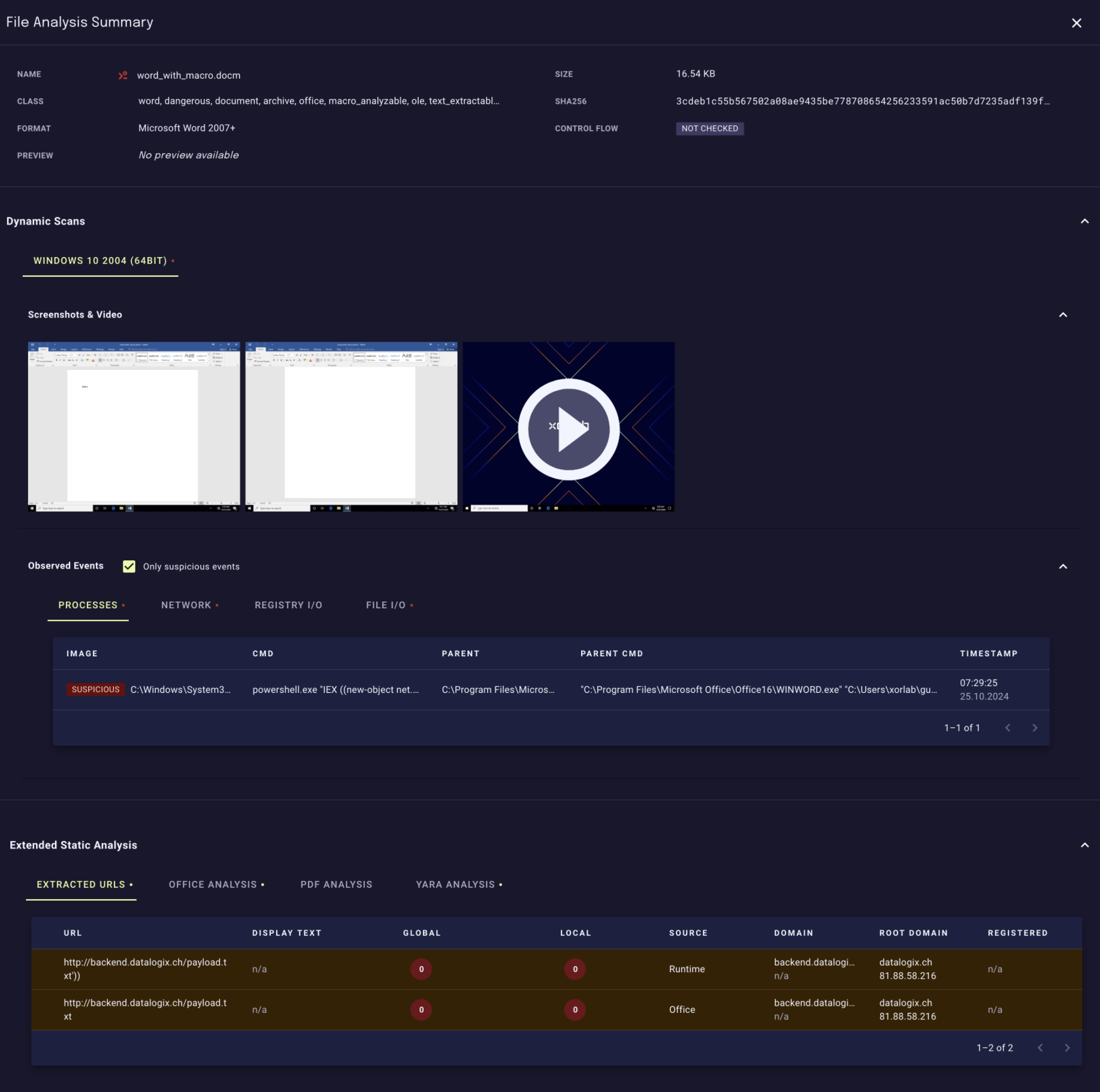 Nested file details