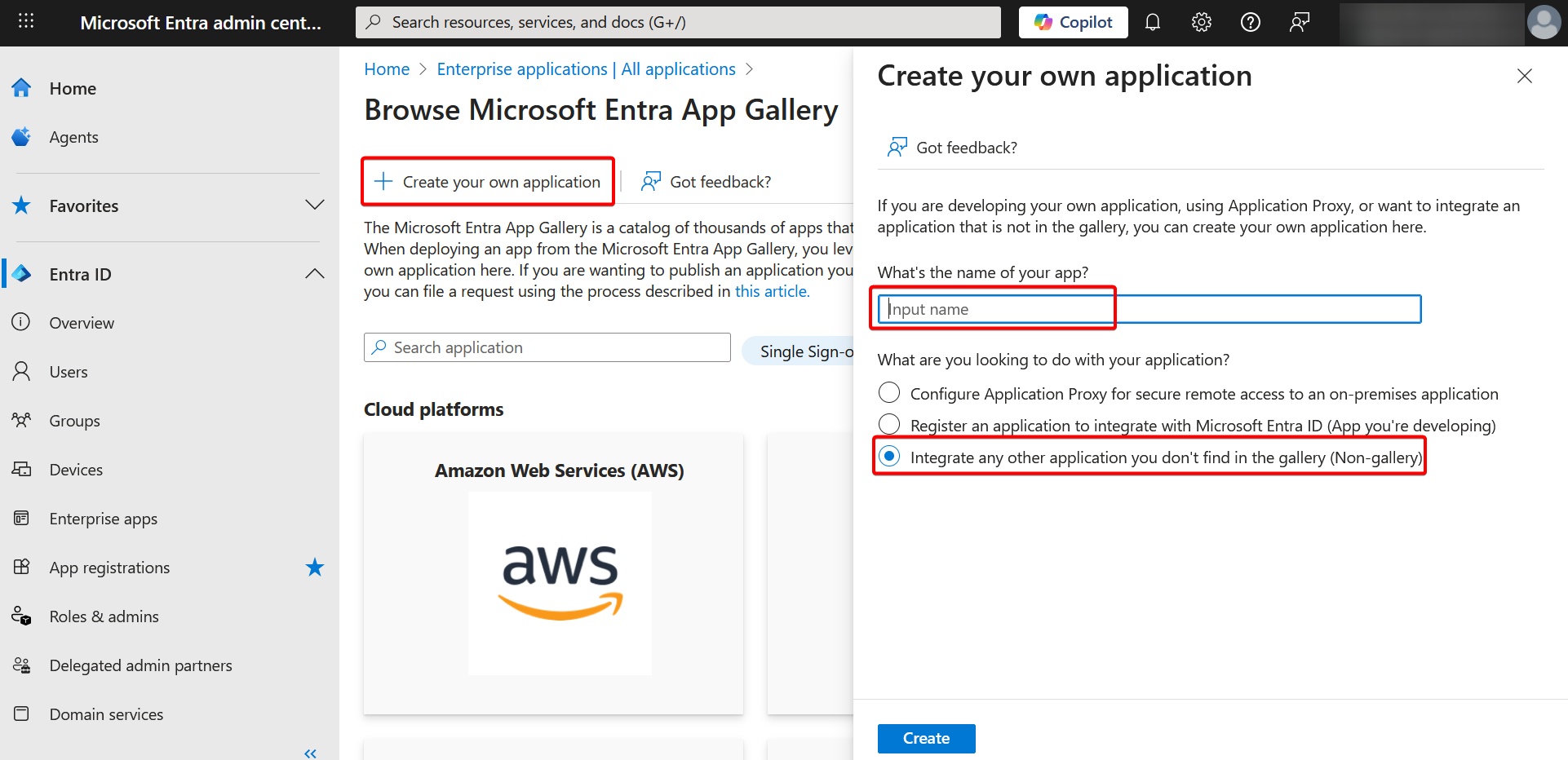 Create your own application