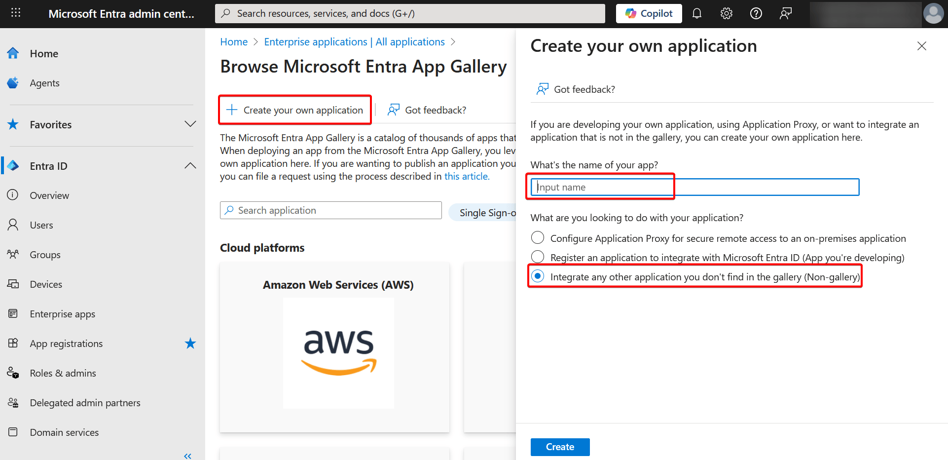 Create your own application