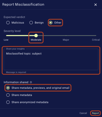 Report misclassified topic 2