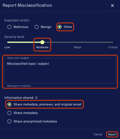 Report misclassified topic 2