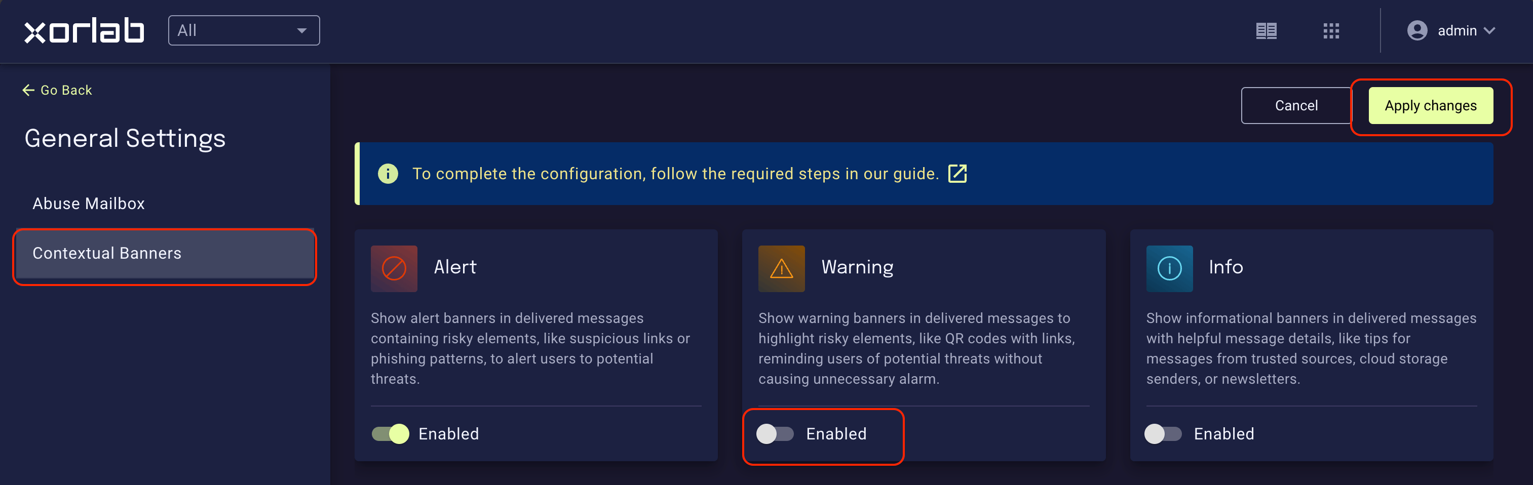 Enabling Contextual Banners