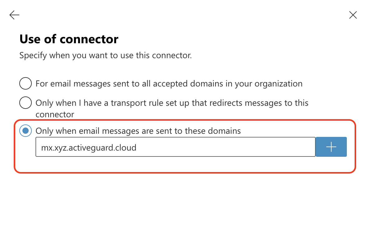 Use of connector