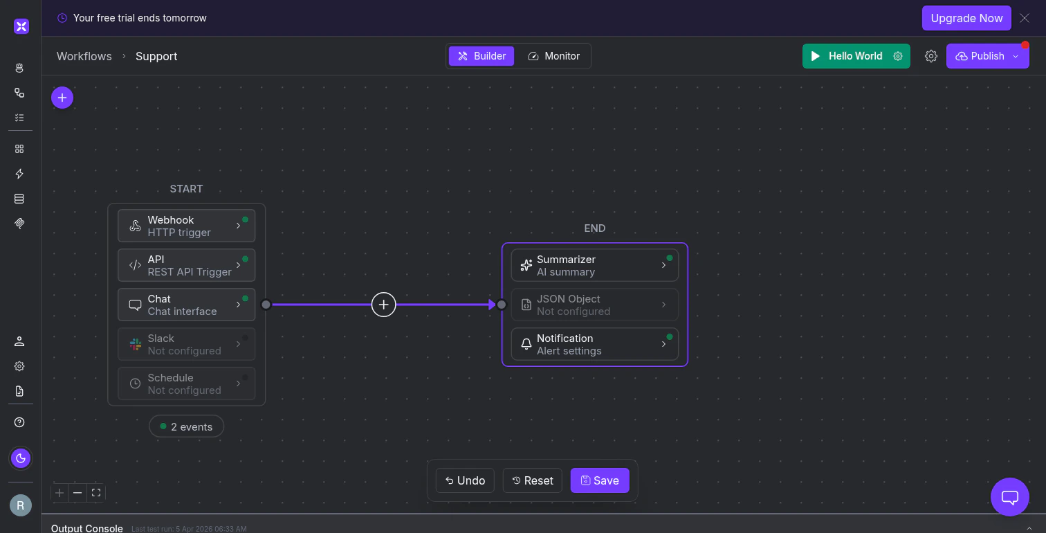 Floating save toolbar