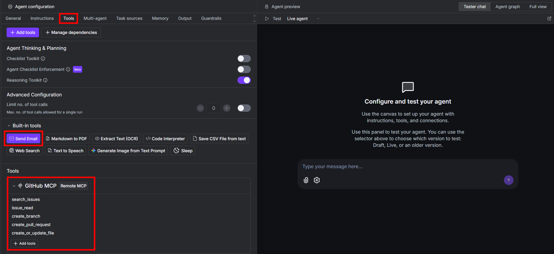 Weekly changelog maintainer agent tools
