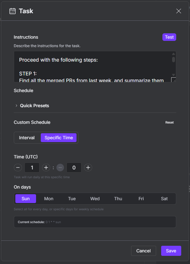Scheduling xpander agents