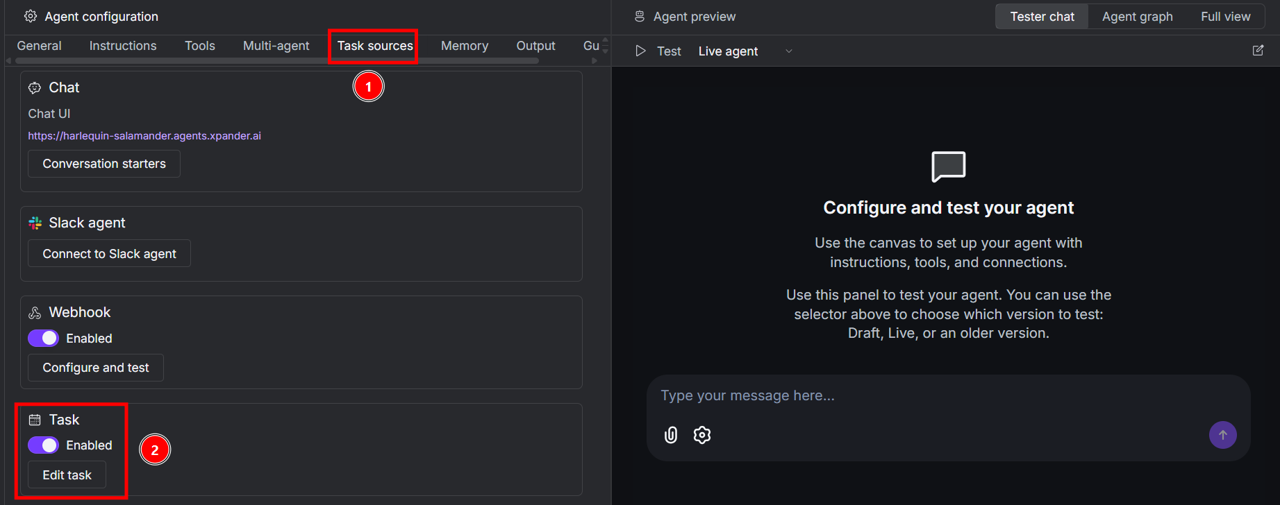 Scheduling xpander agents