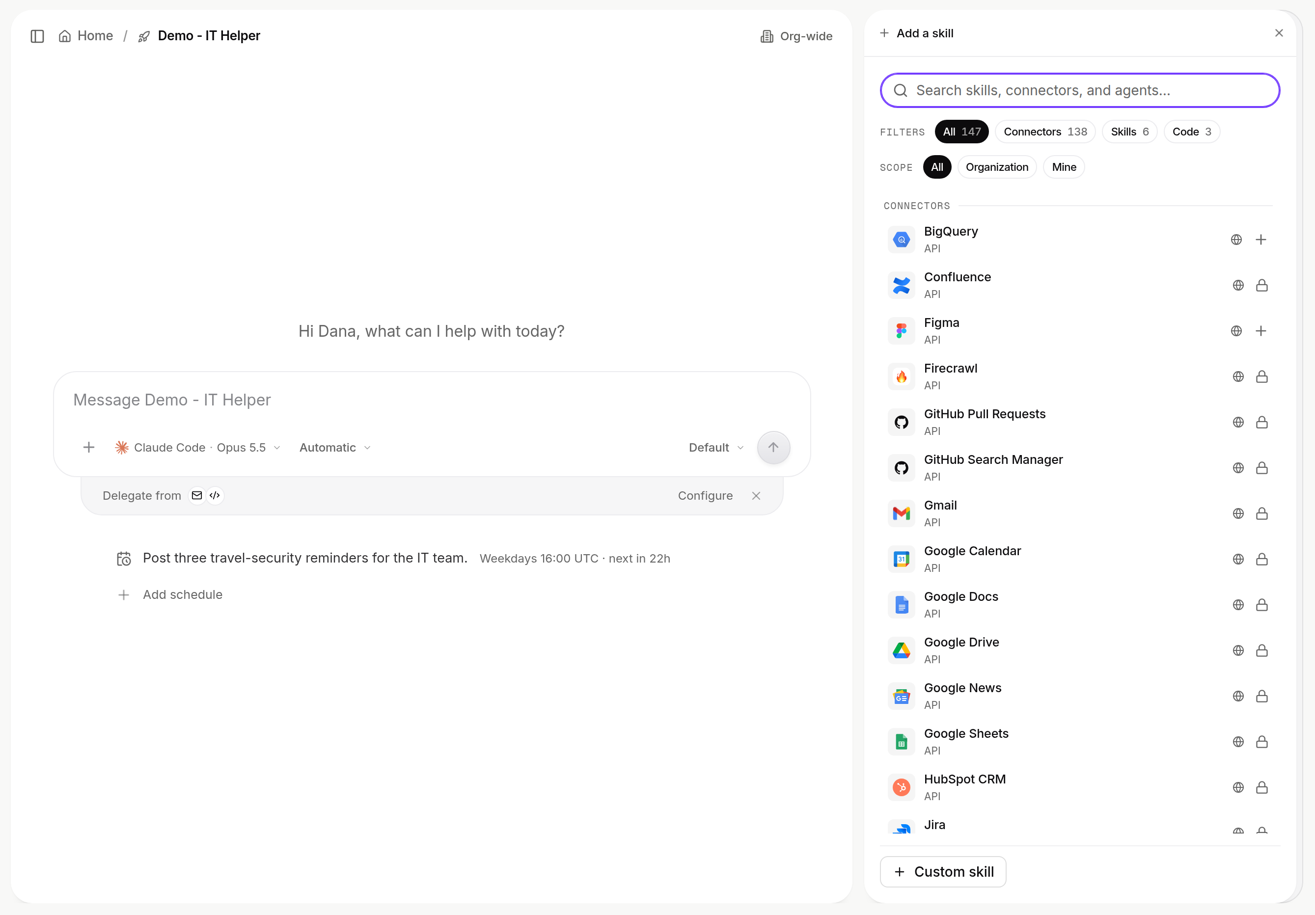 Add skill panel