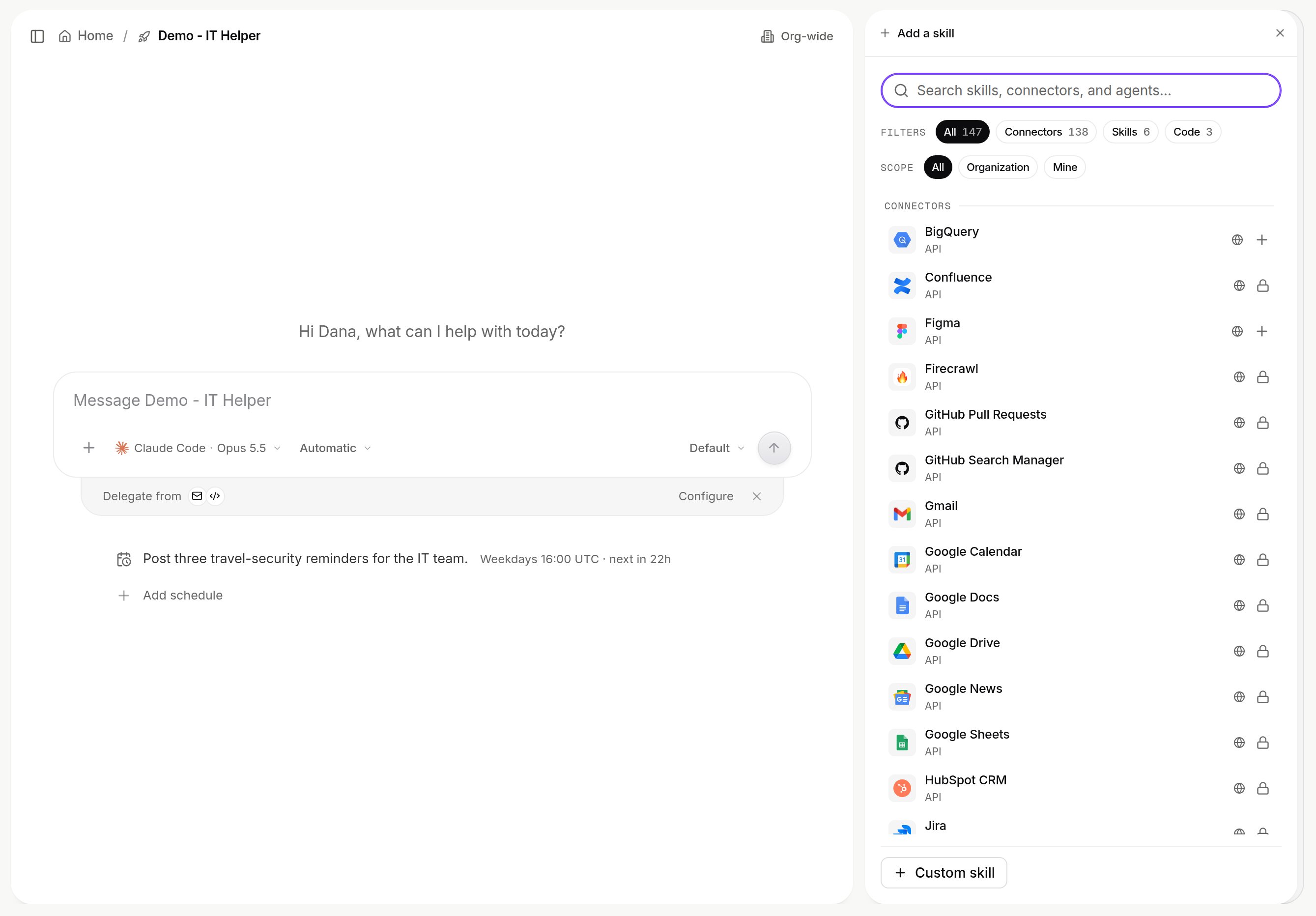 Add skill panel