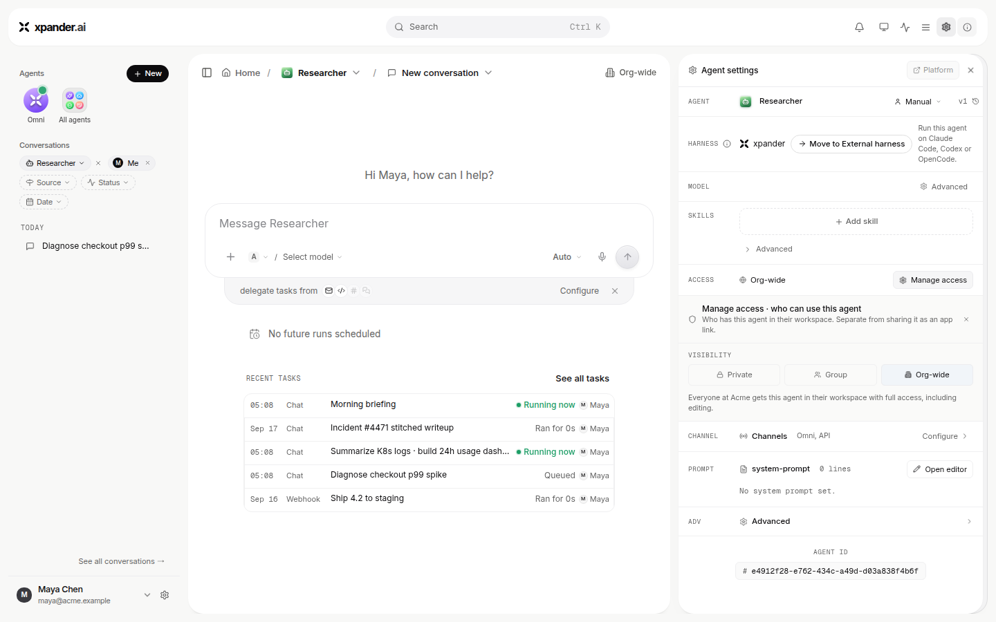 Manage access drawer with visibility options Private, Group and Org-wide