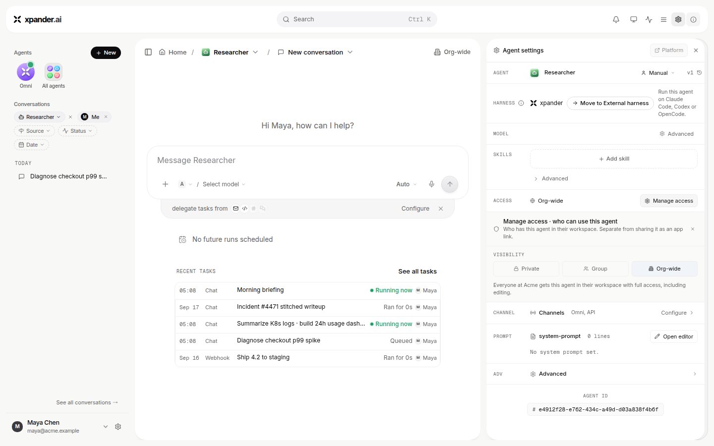 Manage access drawer with visibility options Private, Group and Org-wide