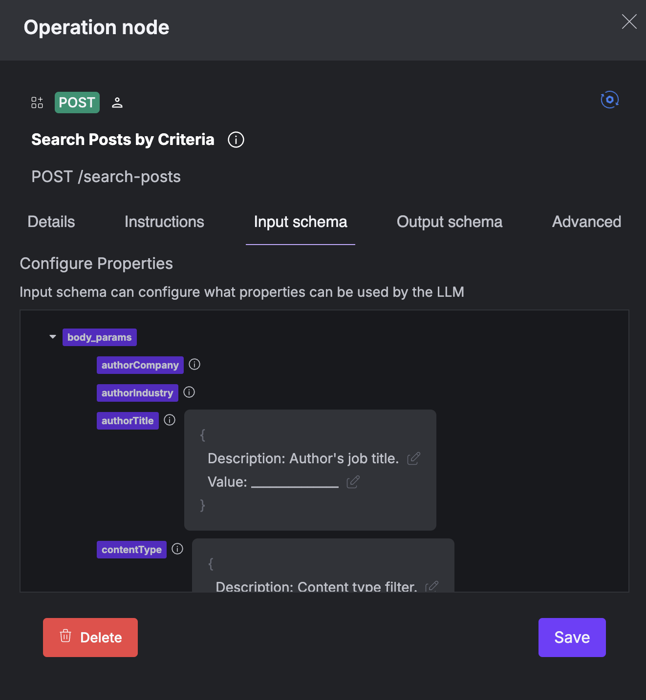 Parameter Override Settings