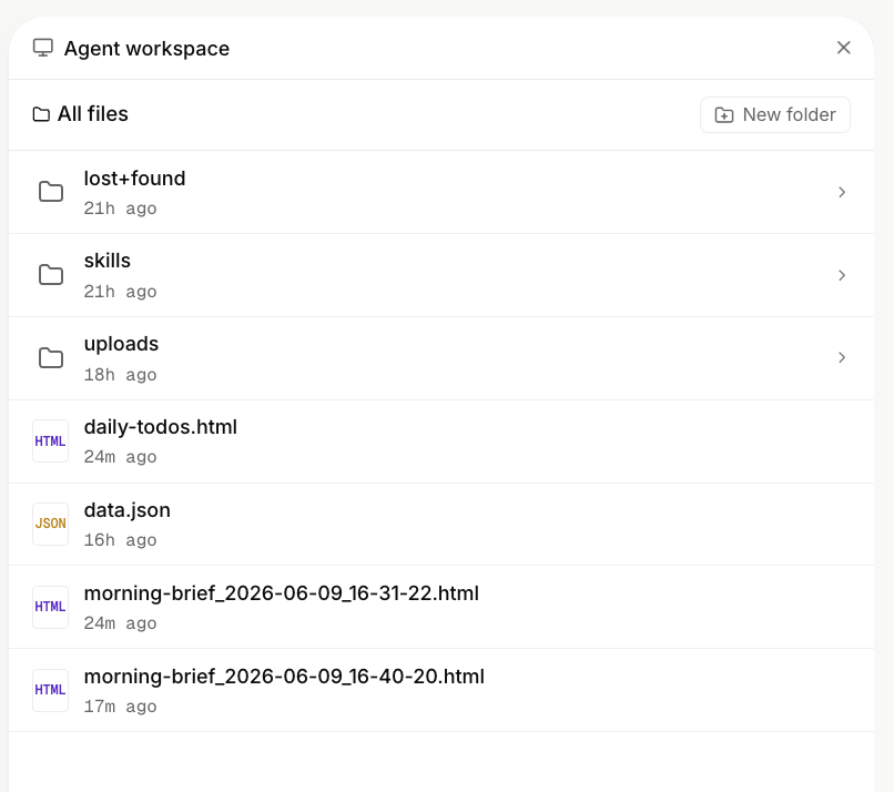 Agent Workspace overview