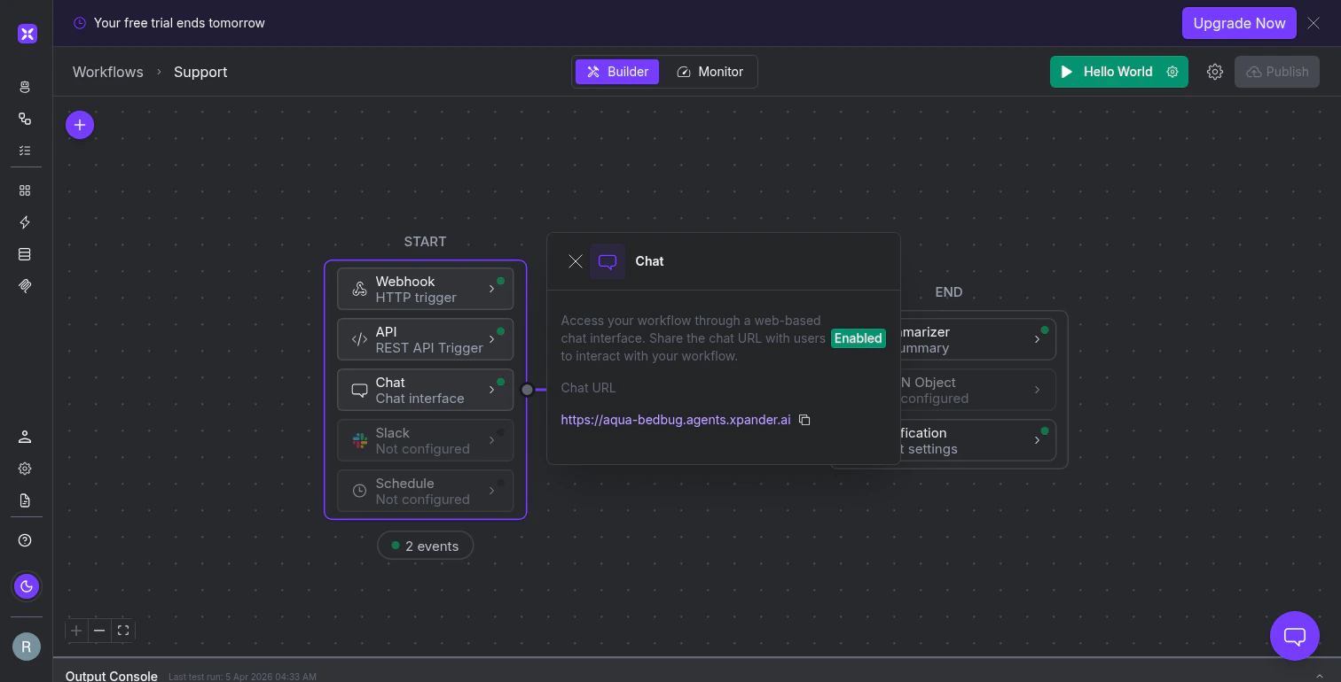 START block with trigger rows