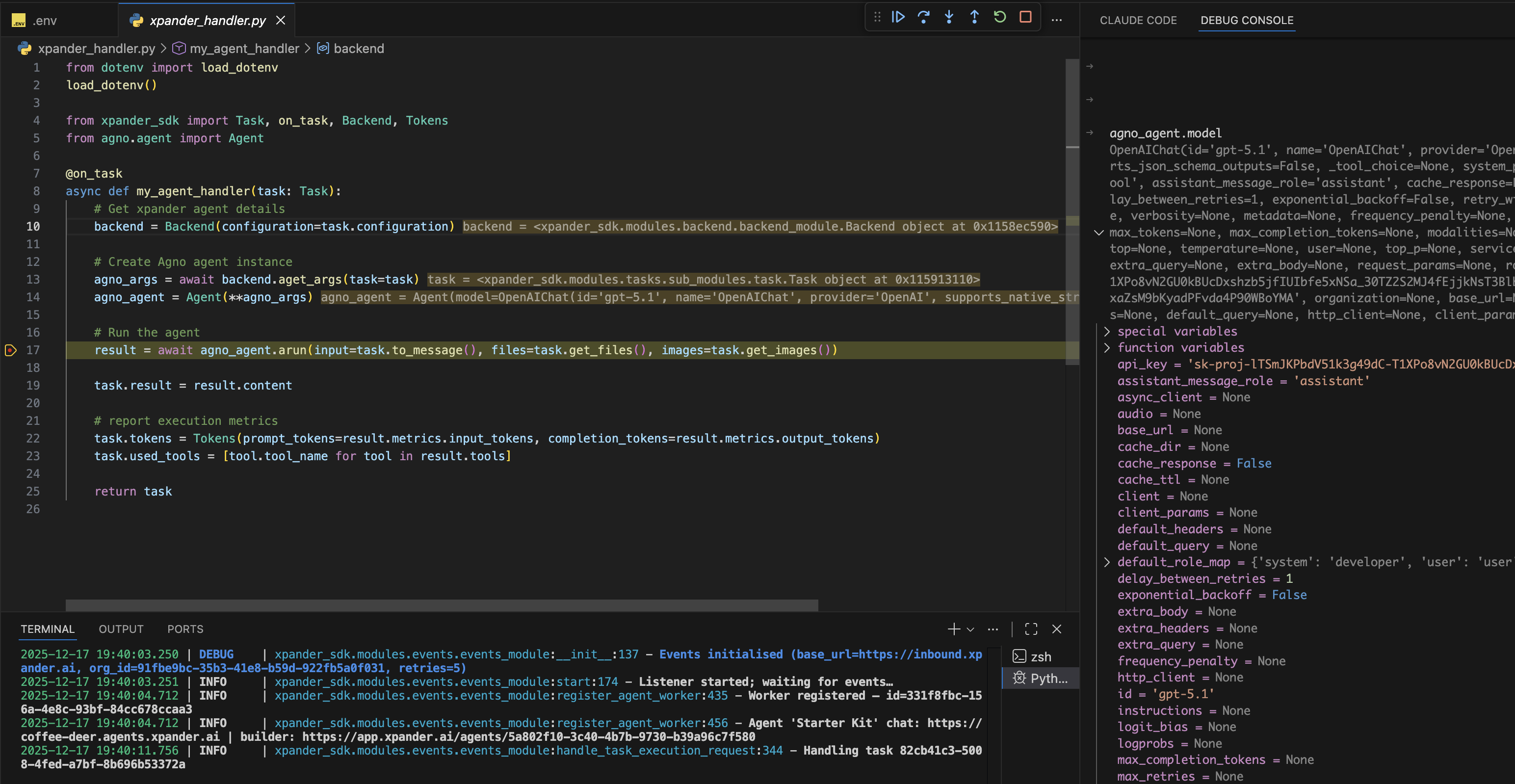 LLM Configuration in Task Object