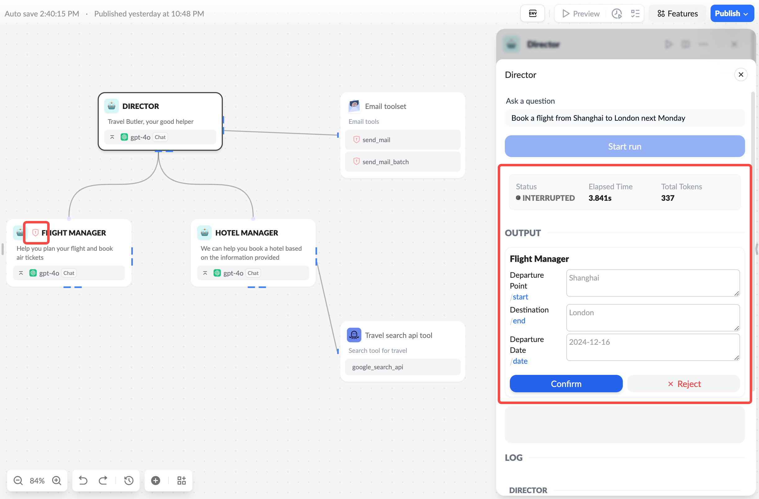 Interrupt sensitive nodes