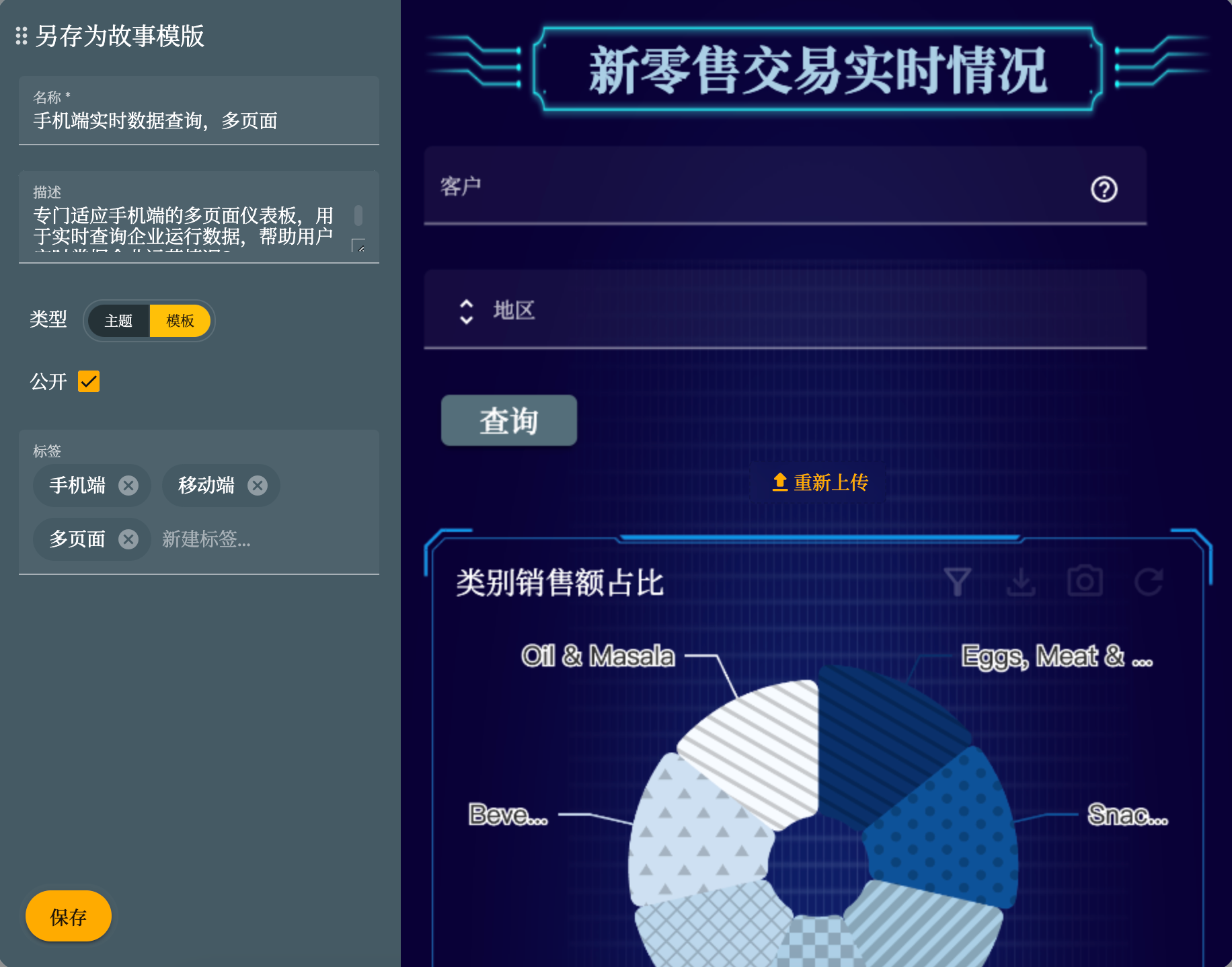 Save as Story Template