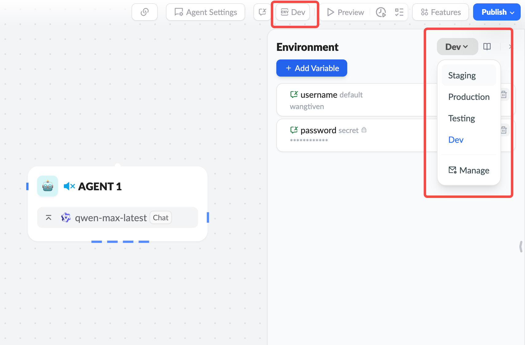 Manage Environment Variables