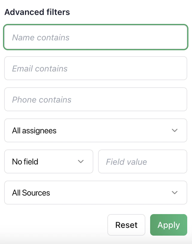 Advanced Filters