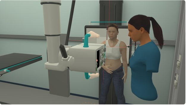 Simulator setup preview for Shoulder positioning