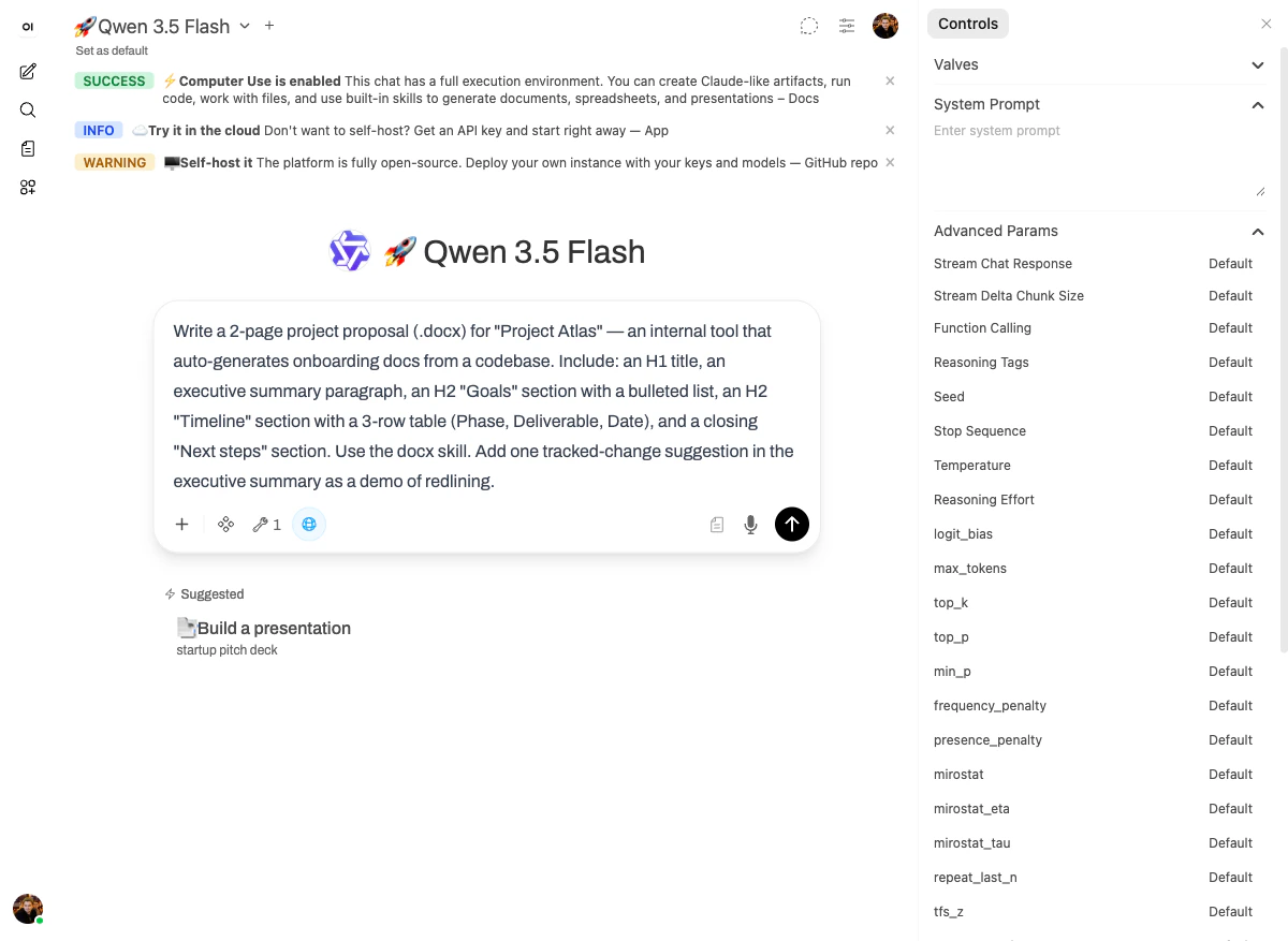 The proposal prompt entered into chat.yambr.com