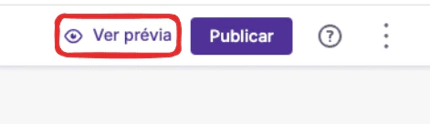 Link de pré-visualização no editor