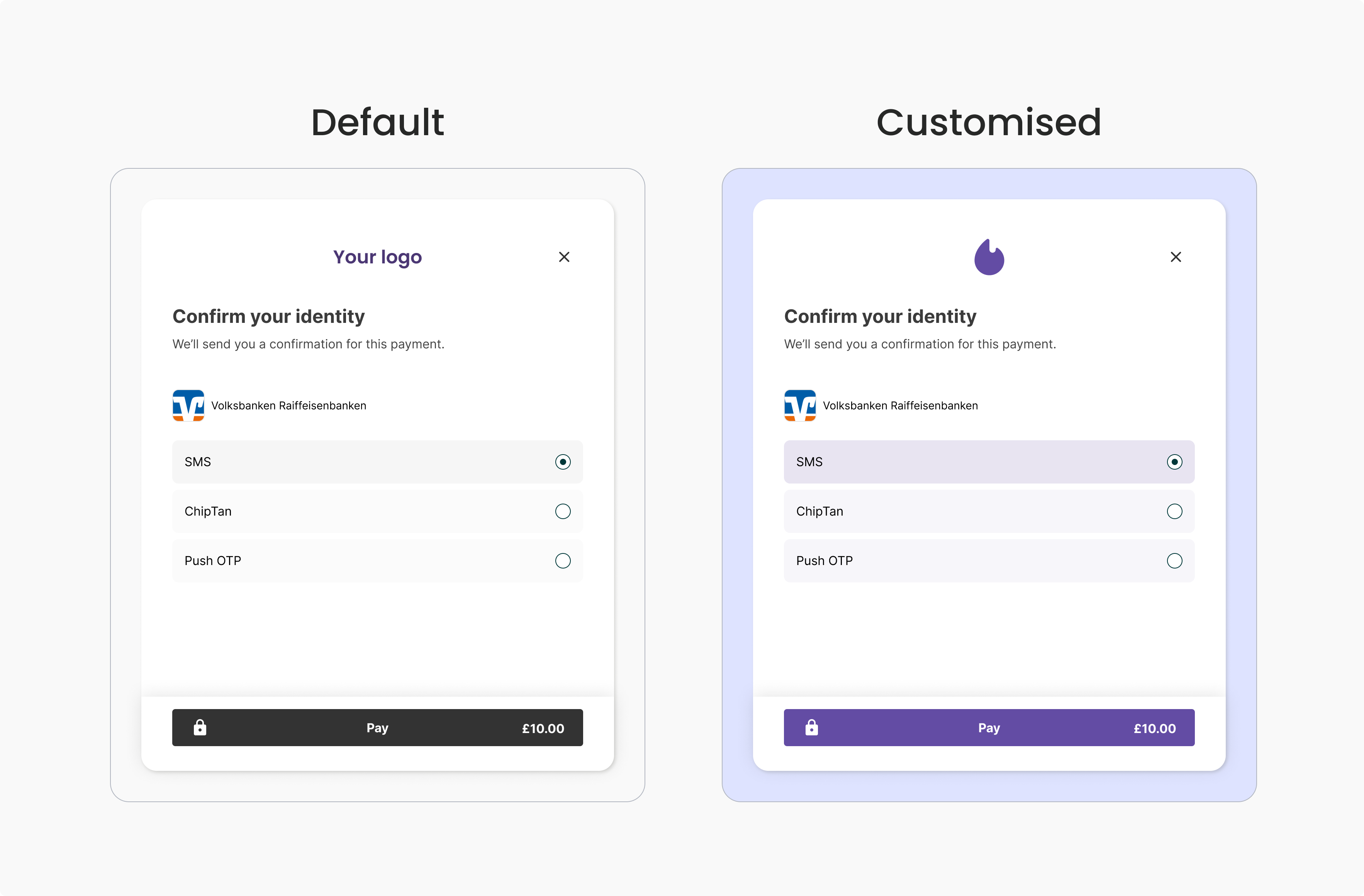 SCA selection screen