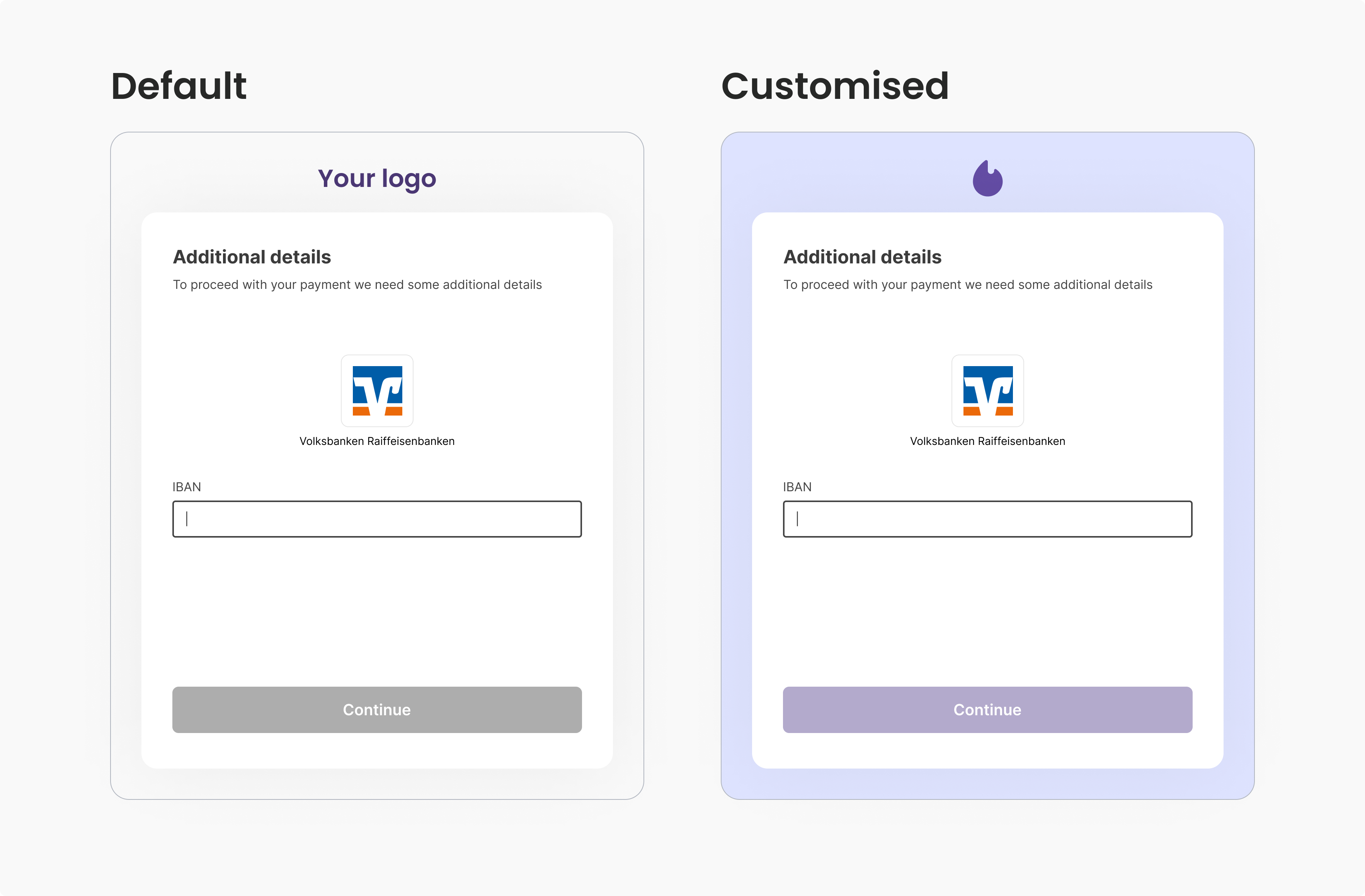 Additional details screen