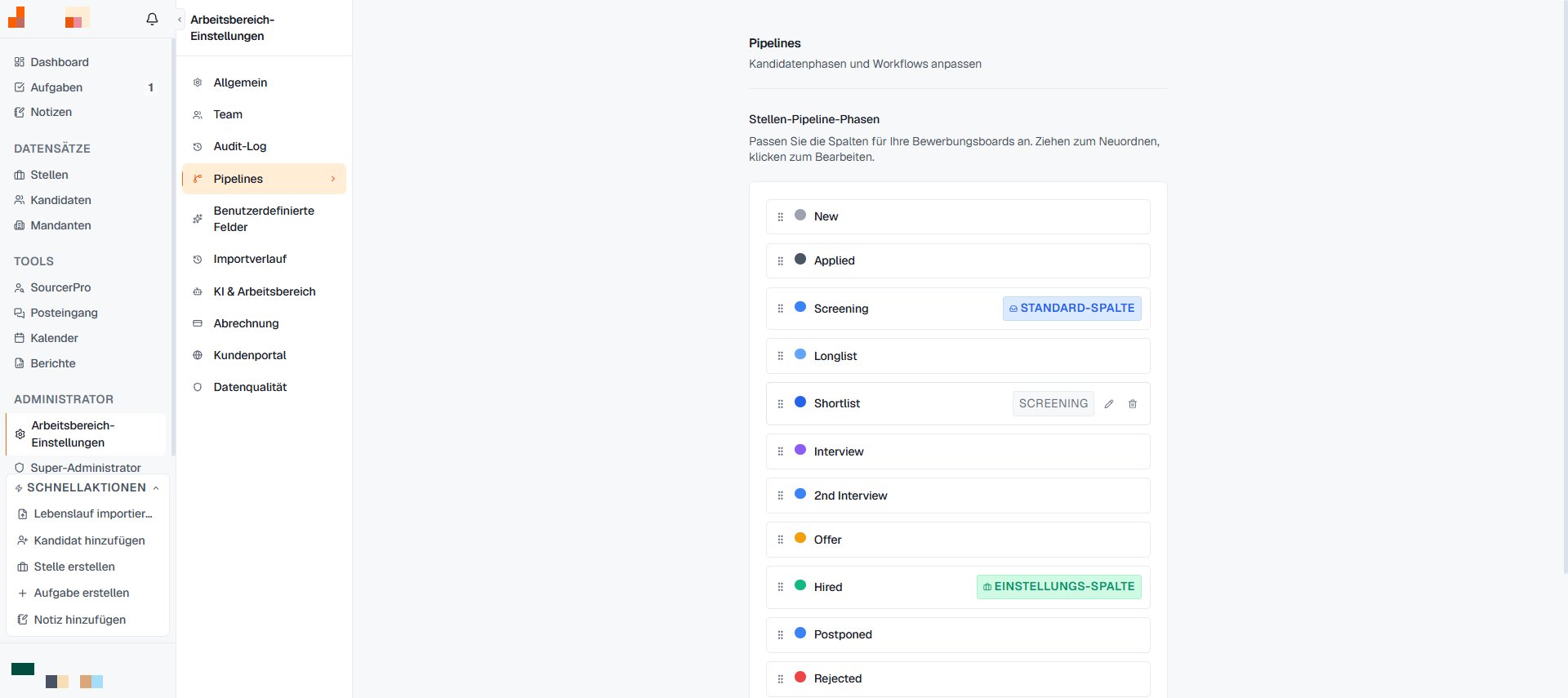 Pipeline templates