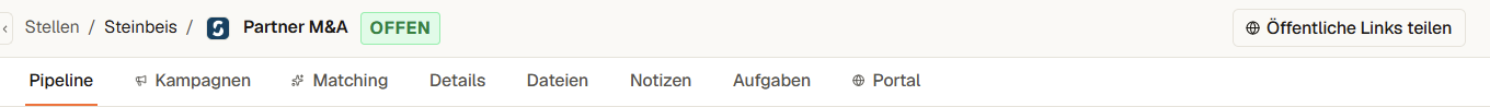 Projekt-Kopfzeile mit Kundenlogo