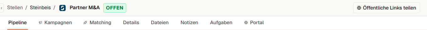 Projekt-Kopfzeile mit Kundenlogo