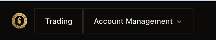 Thanh điều hướng với Trading và Account Management