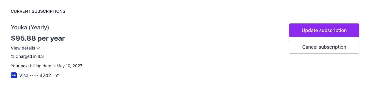 Cancel subscription im Stripe-Billing-Portal