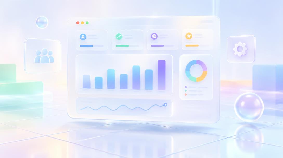 A glass analytics dashboard