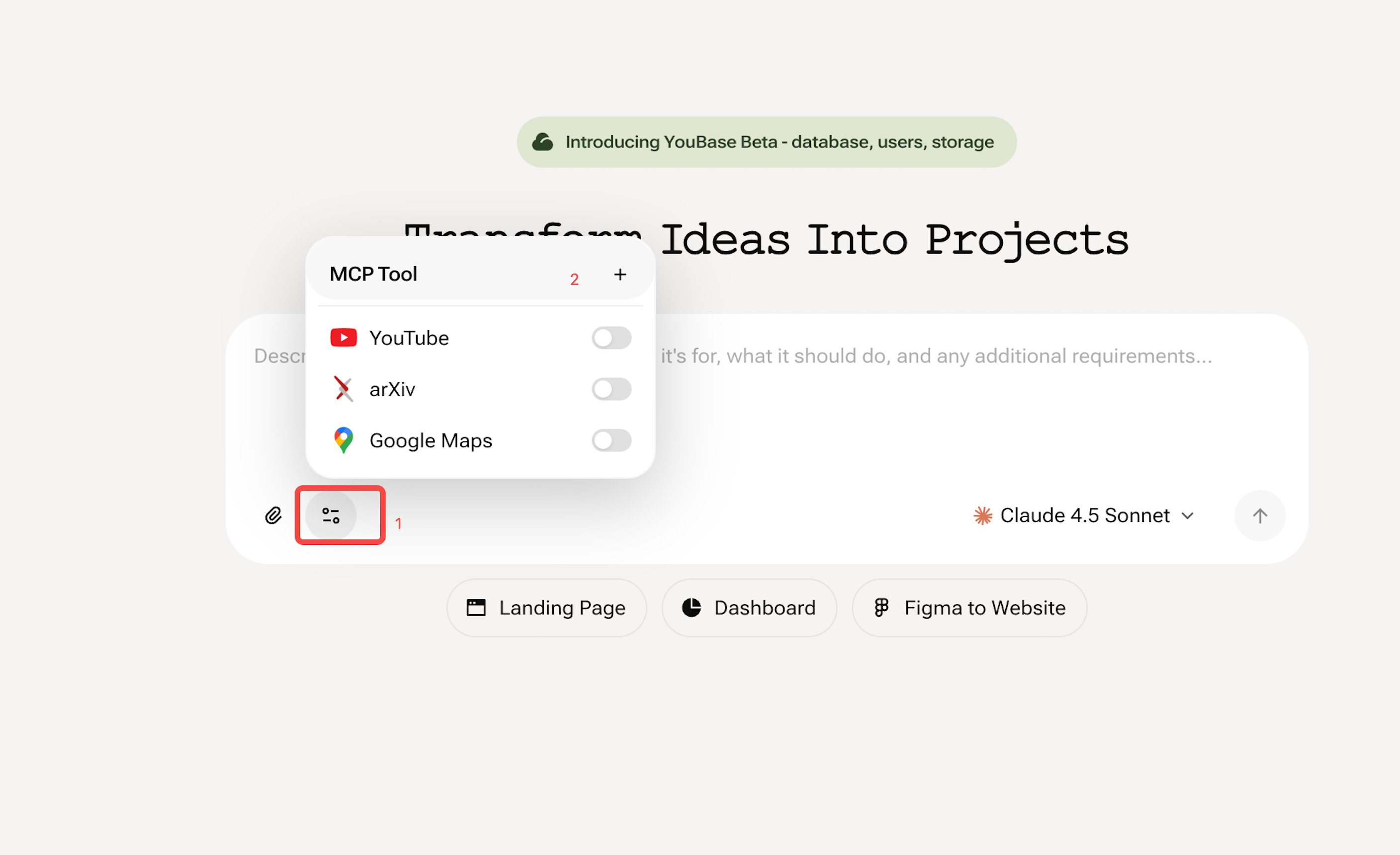 YouWare MCP Tools demonstration showing integration workflow