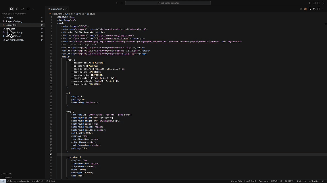 YouWare IDE plugin installation and usage demo showing one-click publishing process