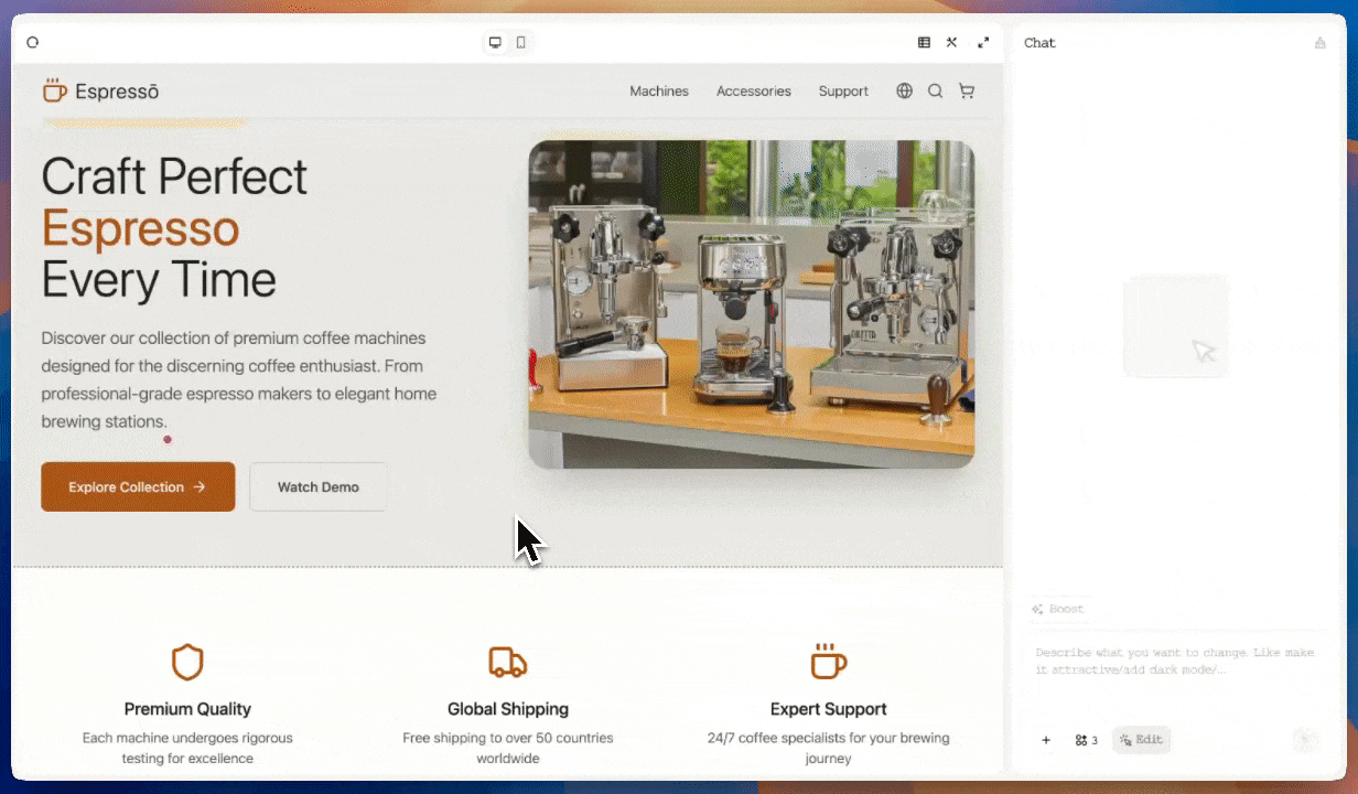 Text editing demonstration showing font size, color, and style adjustments