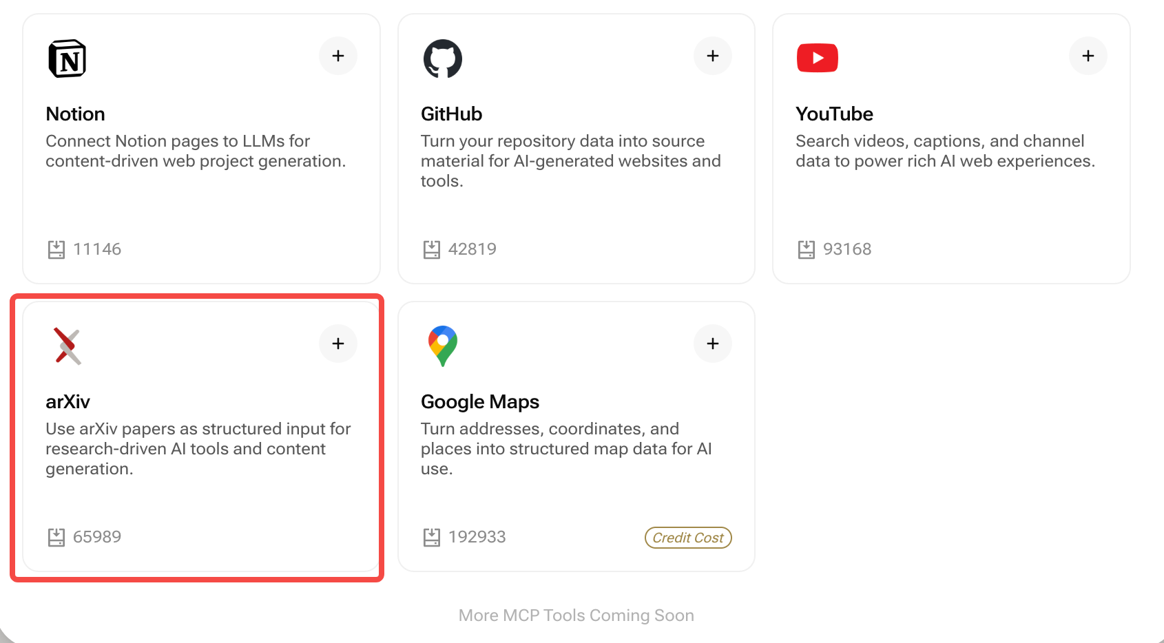 arXiv connection overview showing research summaries and document cards