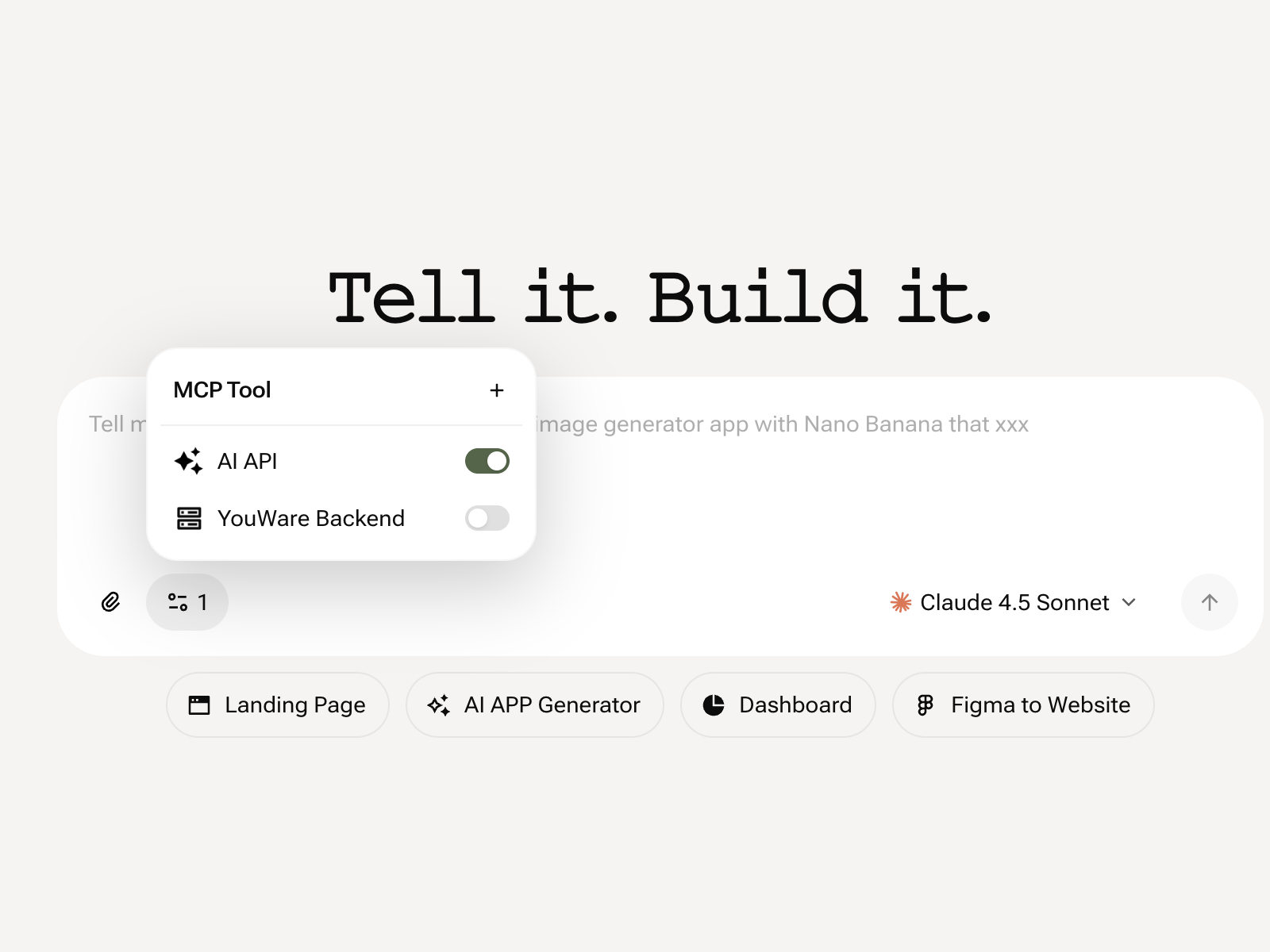 AI API workflow showing how YouWare connects to external AI APIs