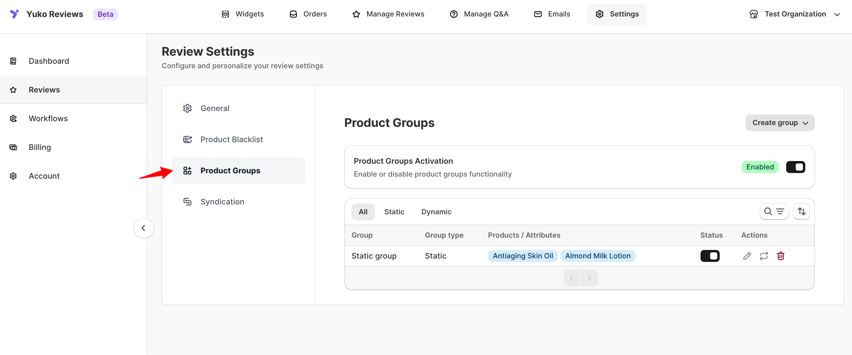 Yuko Product Groups