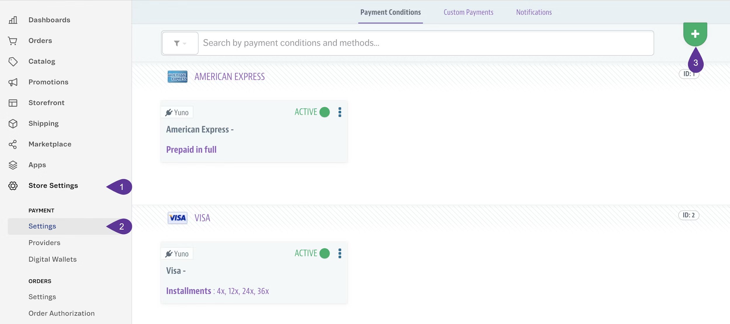 Add Payment Condition